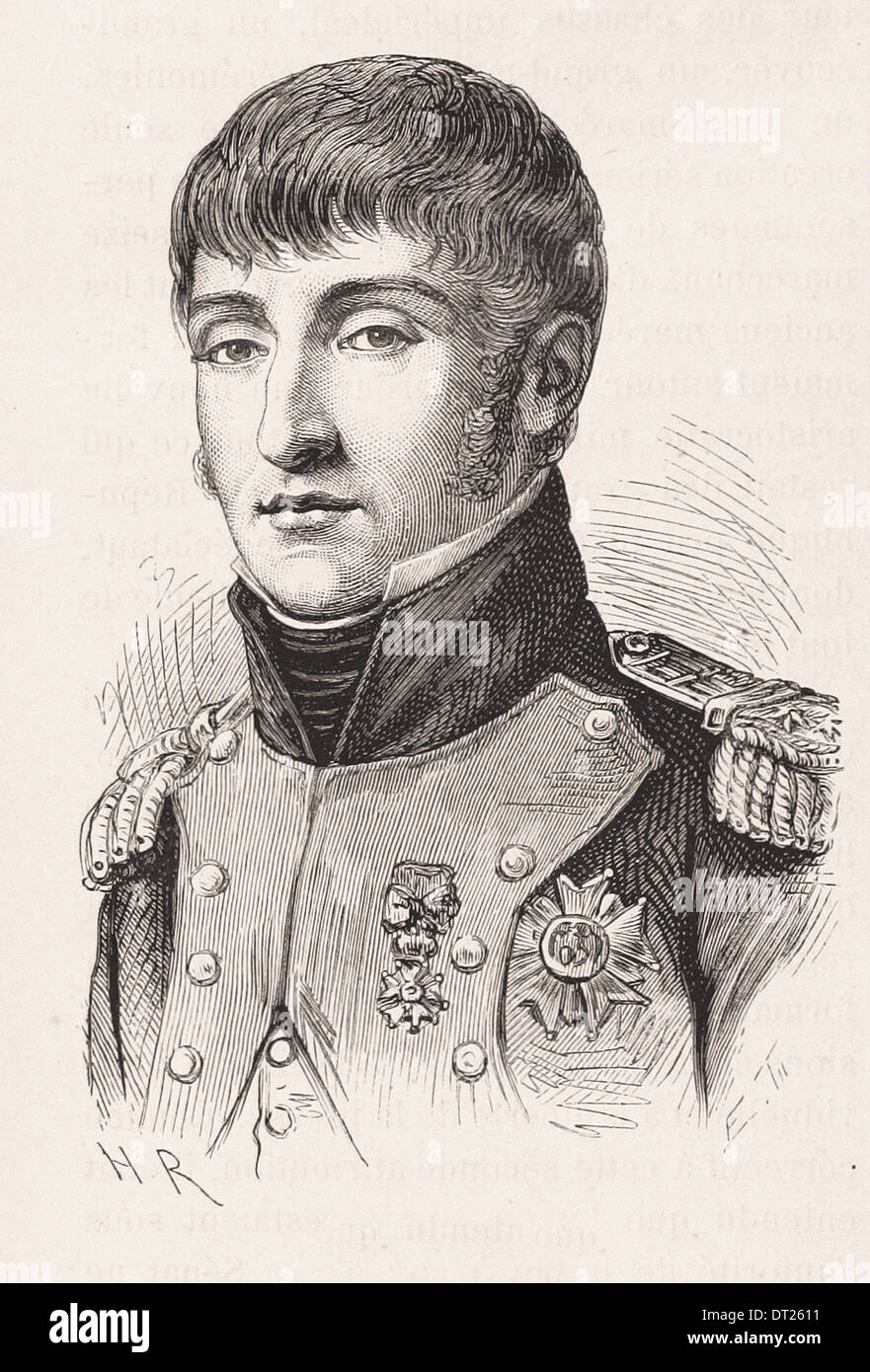 Portrait of Louis Bonaparte - French engraving XIX th century Stock Photo