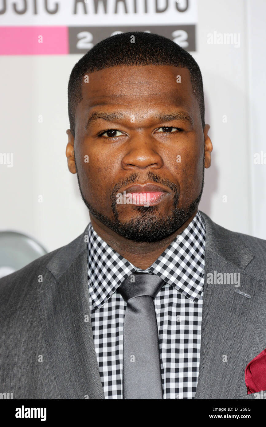 50 Cent at the 40th American Music Awards Arrivals, Nokia Theatre, Los Angeles, CA 11-18-12 Stock Photo