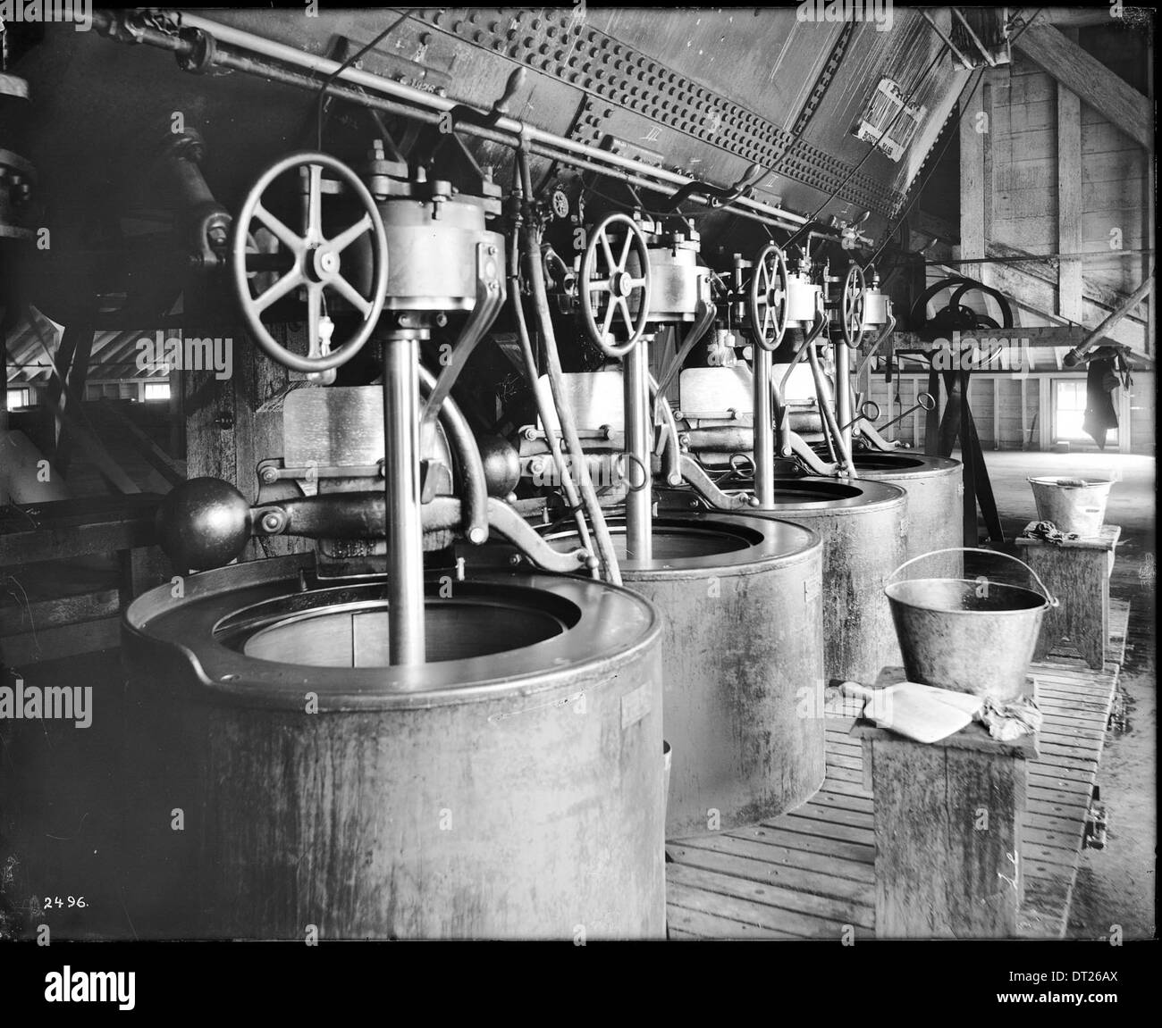 Interior of a beet sugar factory showing centrifuges Stock Photo Alamy