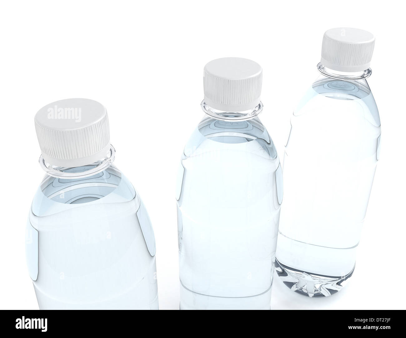 Bottles of water isolated on white background Stock Photo - Alamy