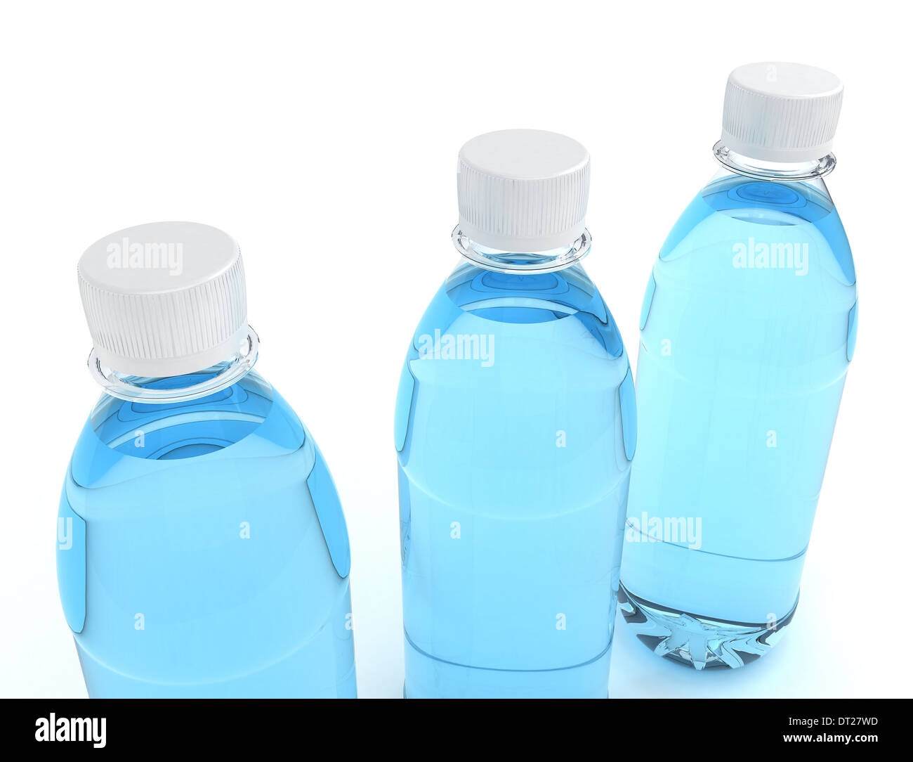 Bottles of water isolated on white background Stock Photo - Alamy