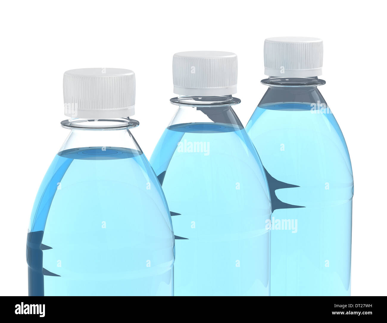 Bottles of water isolated on white background Stock Photo - Alamy
