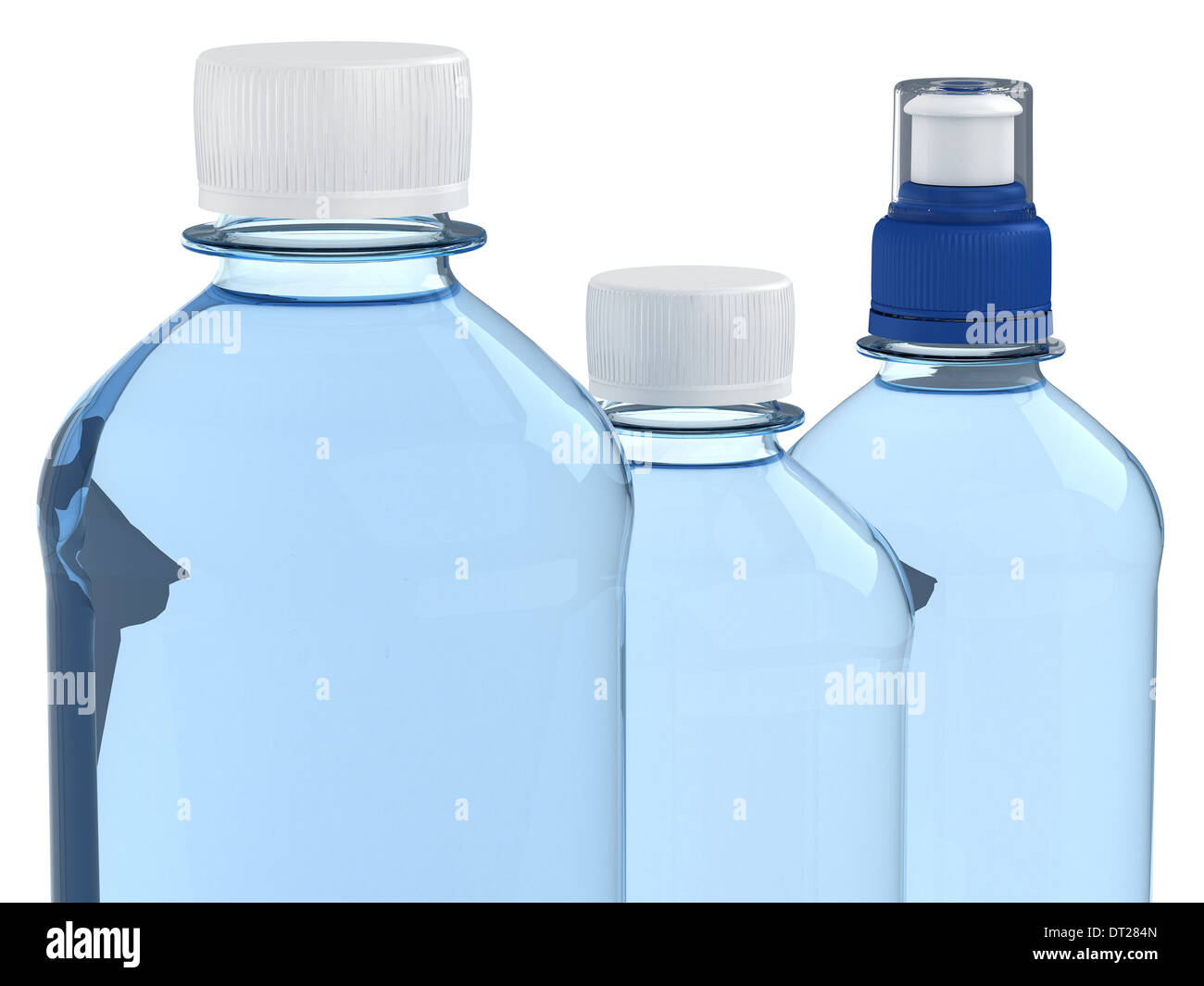 Bottles of water isolated on white background Stock Photo - Alamy