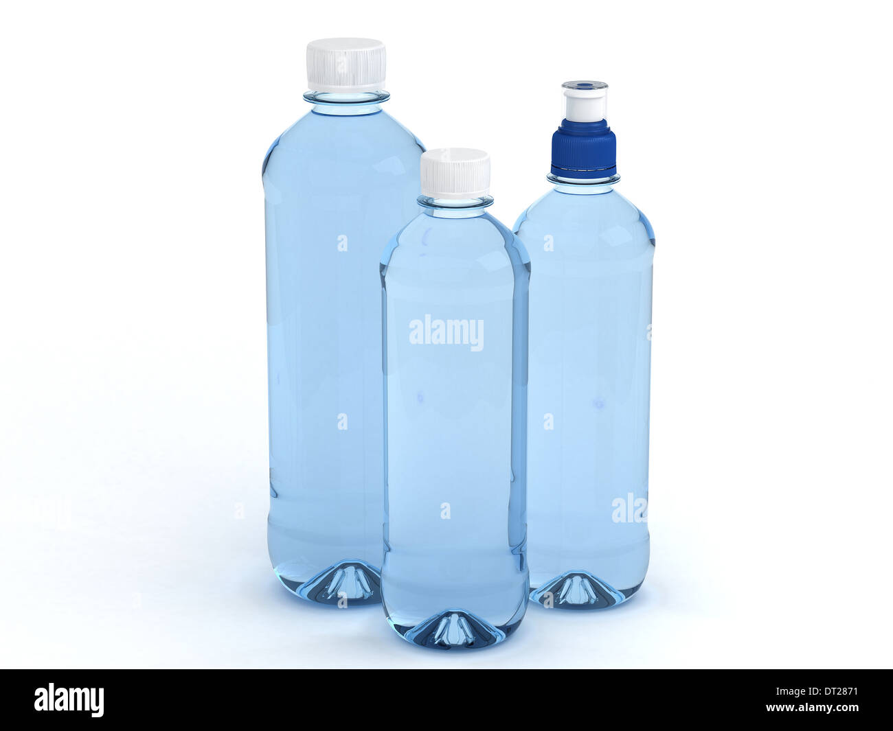 Bottles of water isolated on white background Stock Photo - Alamy