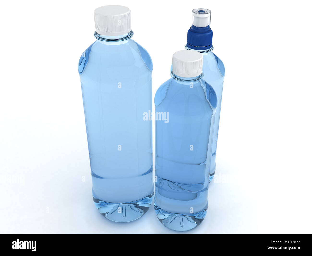 Bottles of water isolated on white background Stock Photo - Alamy