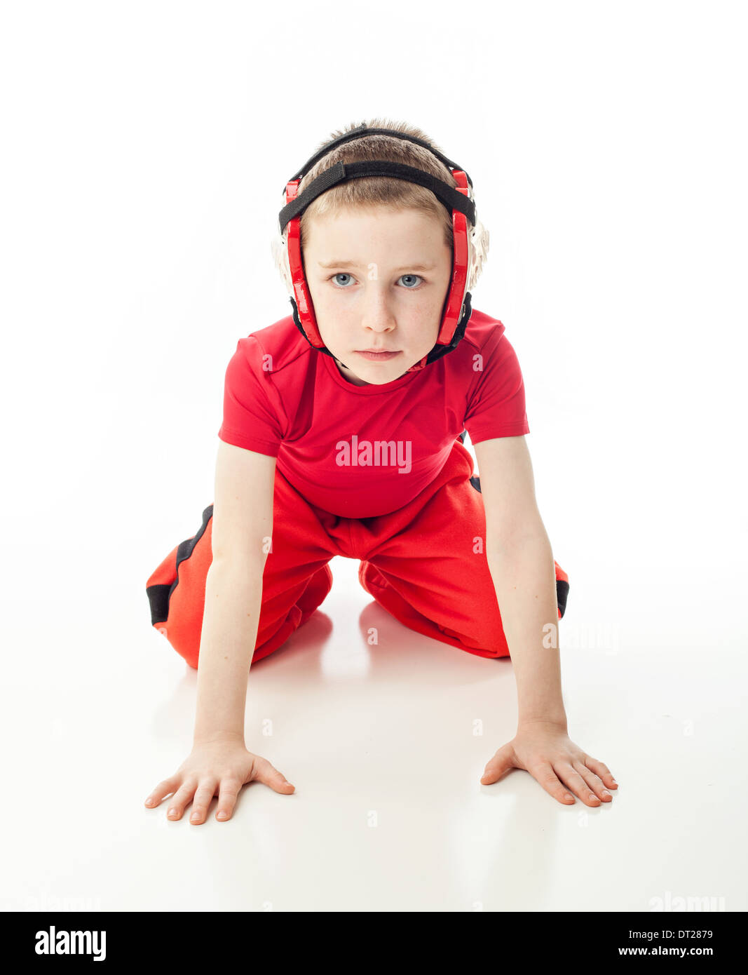 Youth wrestler Stock Photo