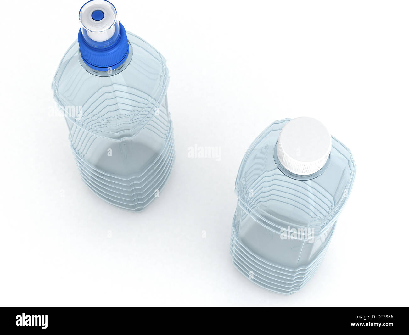 Bottles of water isolated on white background Stock Photo - Alamy