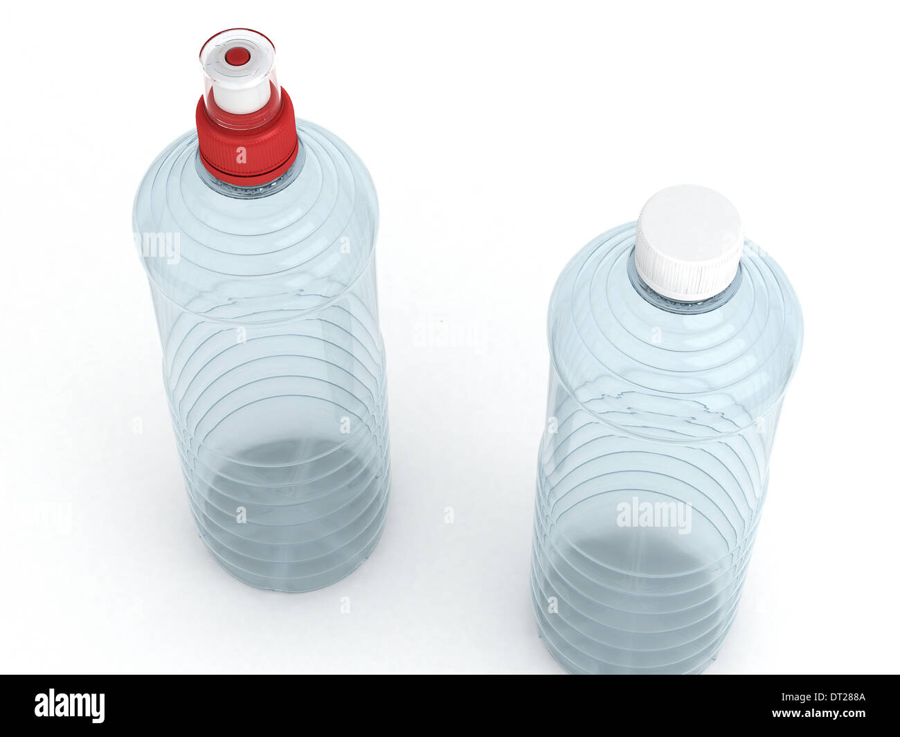 Bottles of water isolated on white background Stock Photo - Alamy
