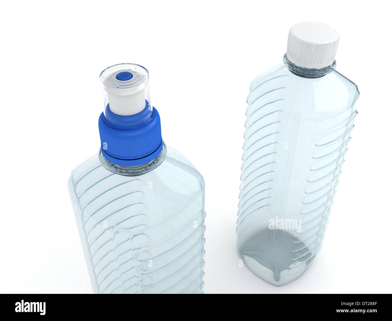 Bottles of water isolated on white background Stock Photo - Alamy