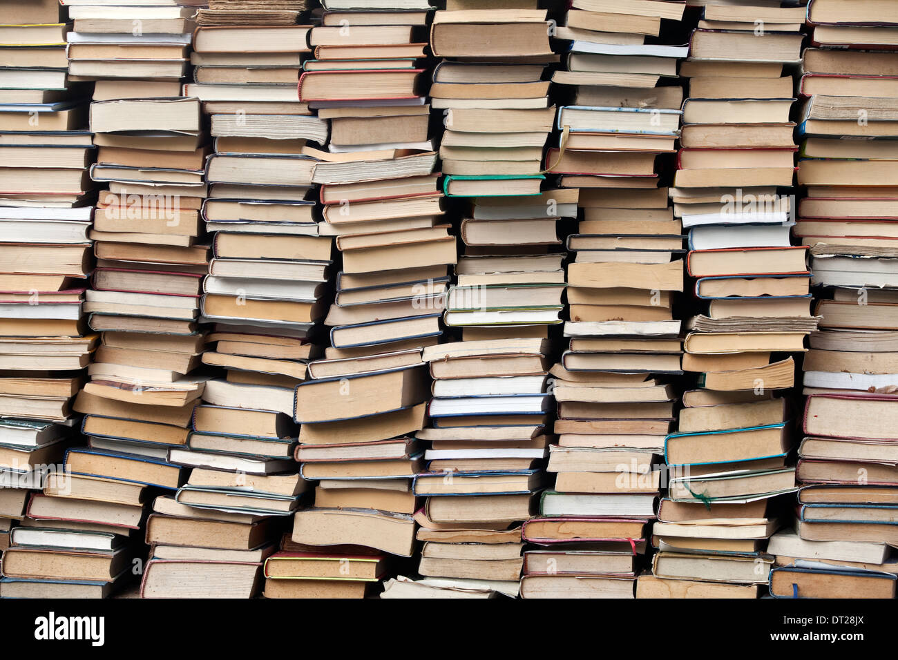 Piles of books Stock Photo - Alamy