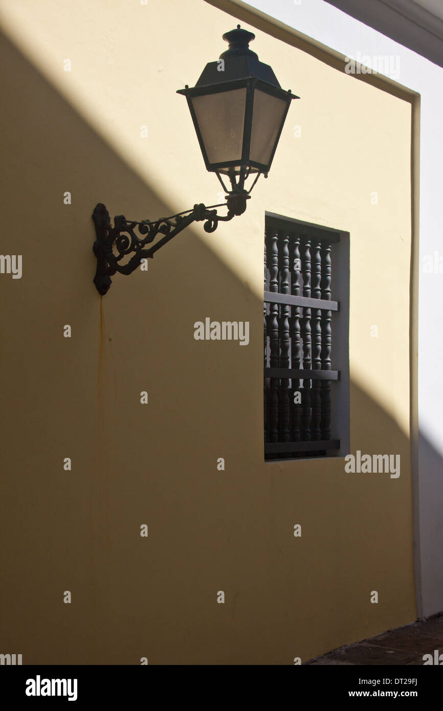 Light and shadow at Casa Blanca Museum in Old San Juan, Puerto Rico Stock Photo