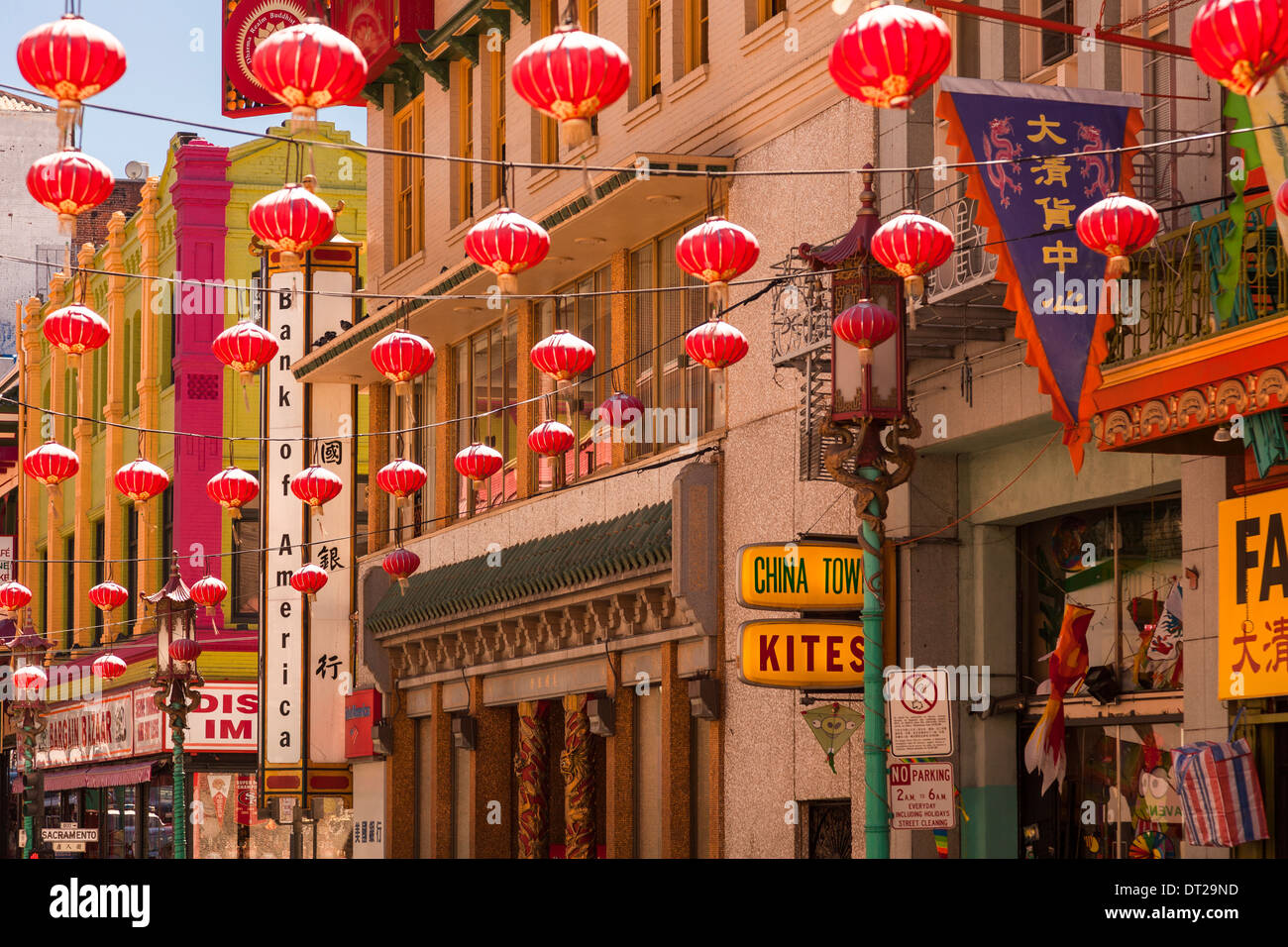 China Town,Grant Avenue,San Francisco,California,USA Stock Photo