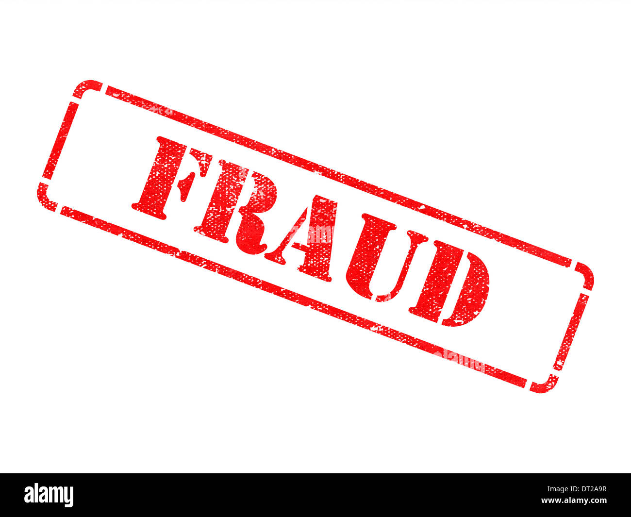 Fraud - Inscription on Red Rubber Stamp. Stock Photo