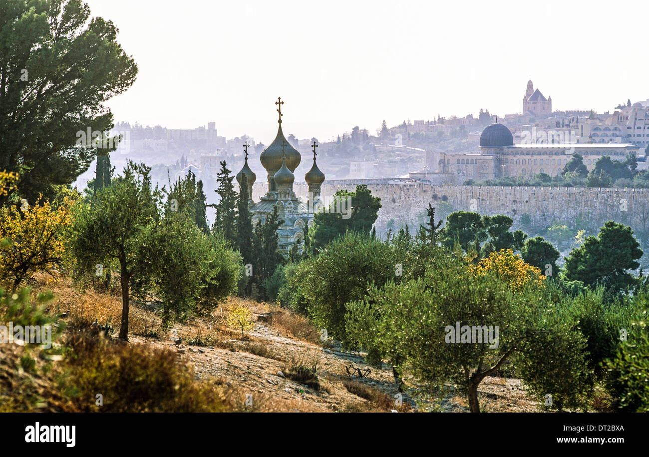 The Mount Of Olives Old Jerusalem Israel Stock Photo - Alamy