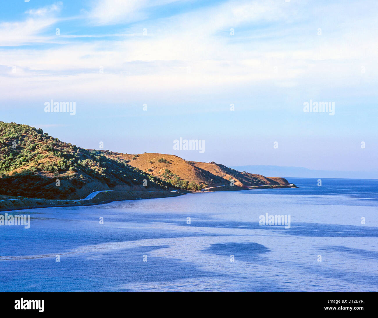 The Coastline Samothraki Greek Islands Greece Stock Photo