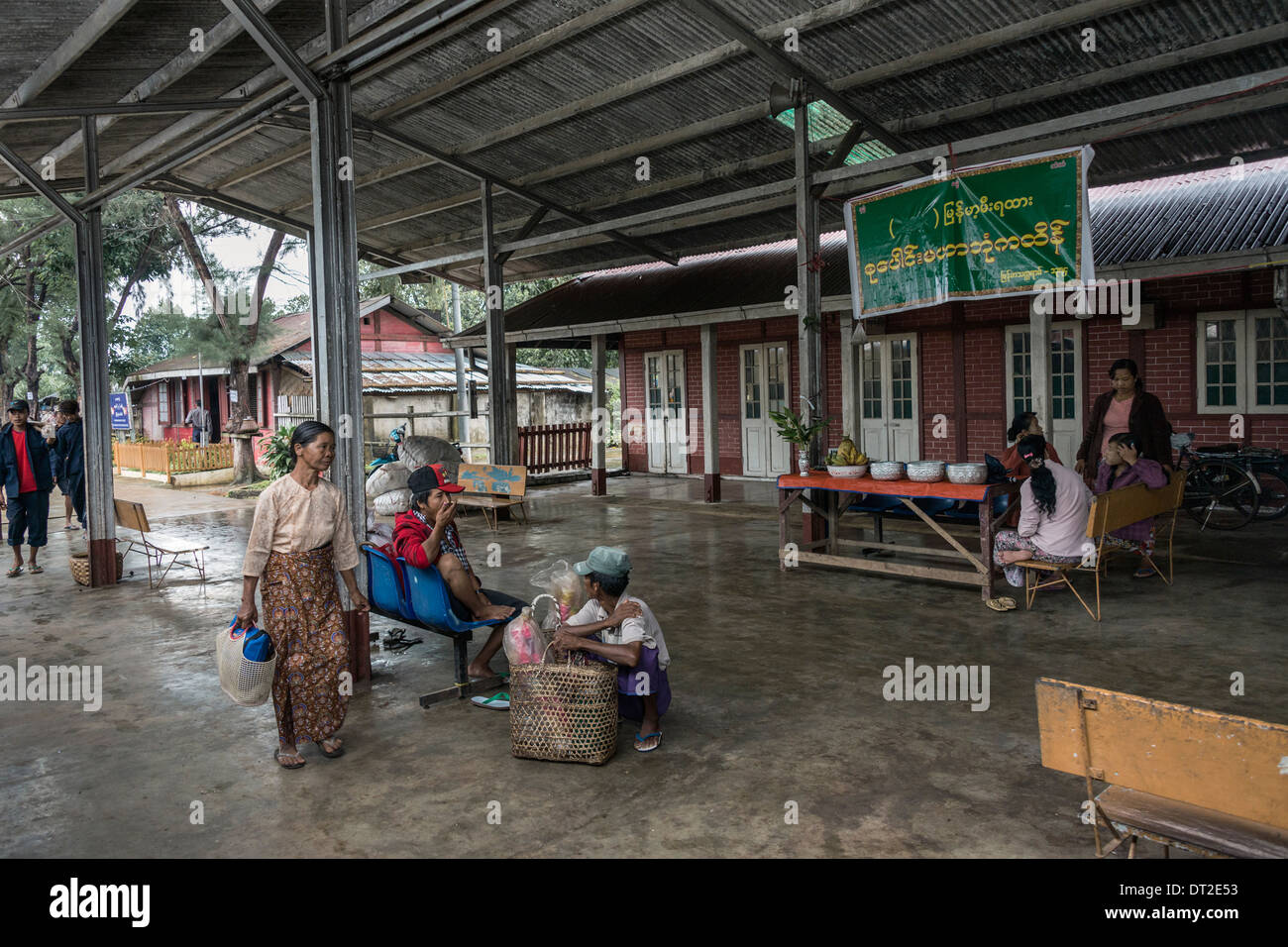 Railway station, Mandalay, Myanmar Stock Photo