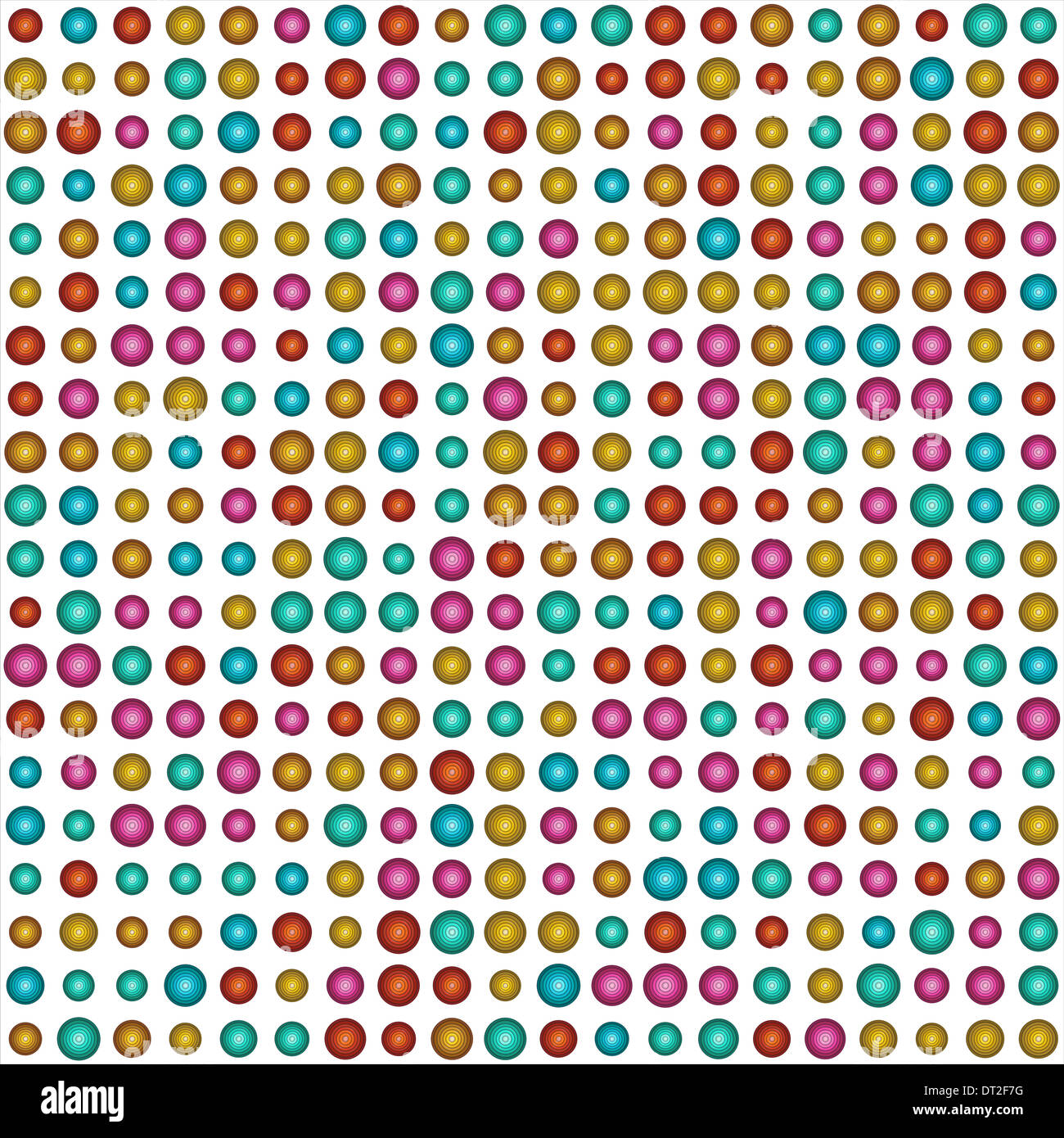 3d backdrop multi color circle pattern on white Stock Photo - Alamy