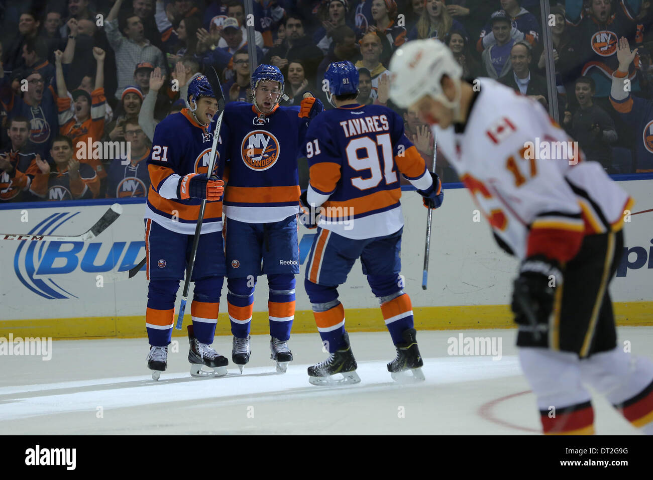 Uniondale, New York, USA. 6th Feb, 2014. Winger KYLE OKPOSO, 21, and