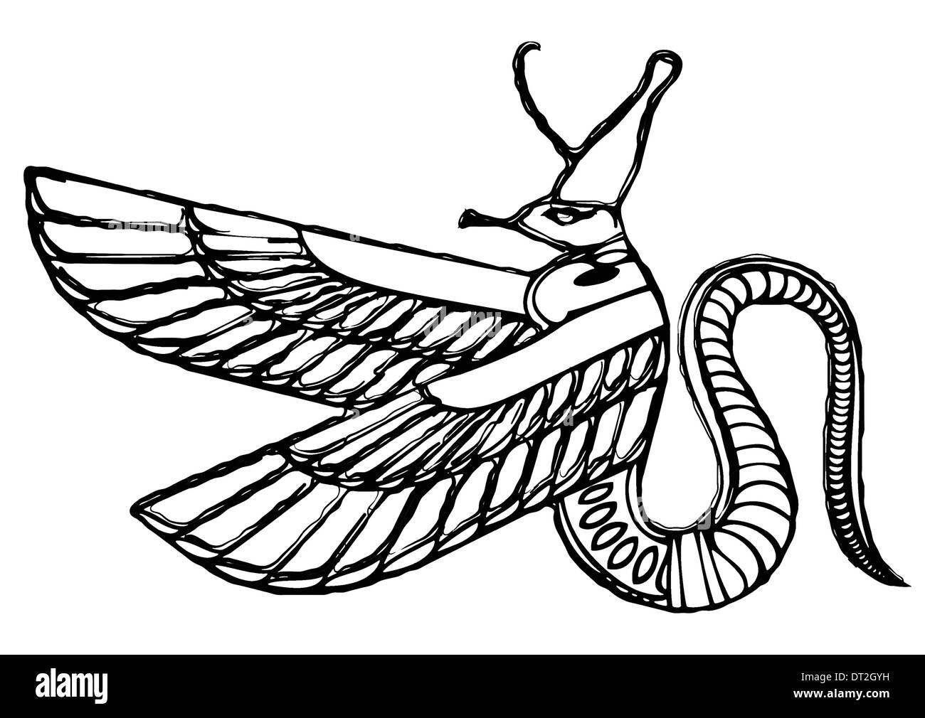 dragon - demon of ancient Egypt Stock Photo
