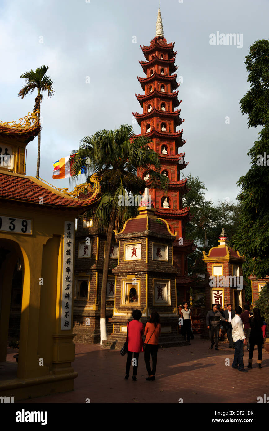 Tran Quoc Pagoda, Hanoi's oldest temple.Built during the 6th century Ly dynasty. Stock Photo