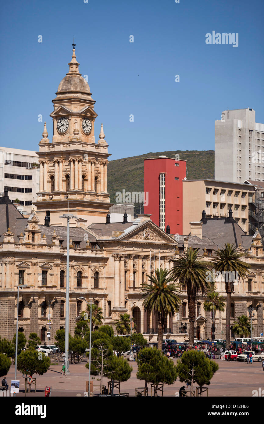 Cape Town City Hall and Grand Parade in Cape Town, Western Cape, South Africa Stock Photo