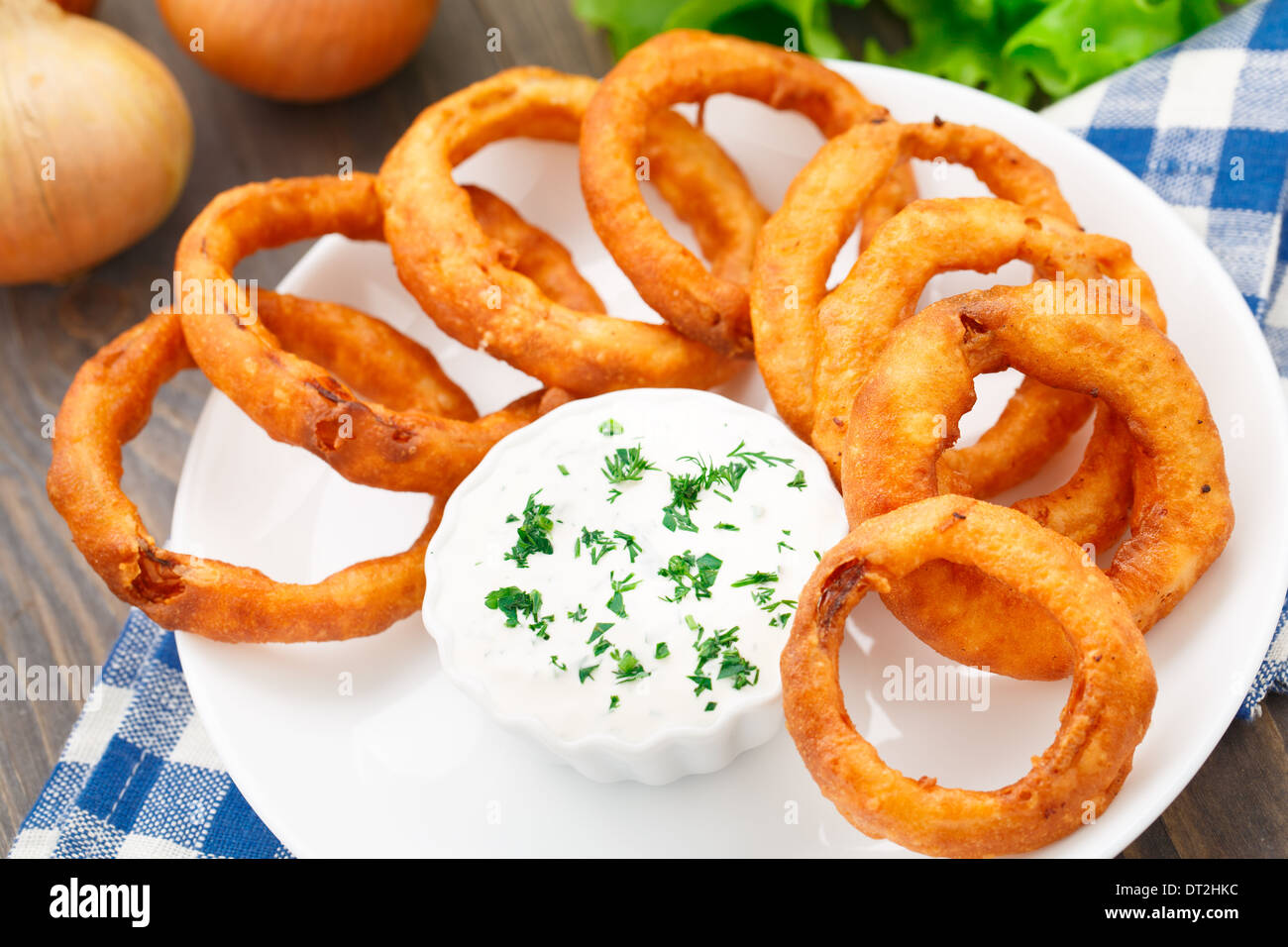 Fried deep fried onion rings hi-res stock photography and images - Alamy