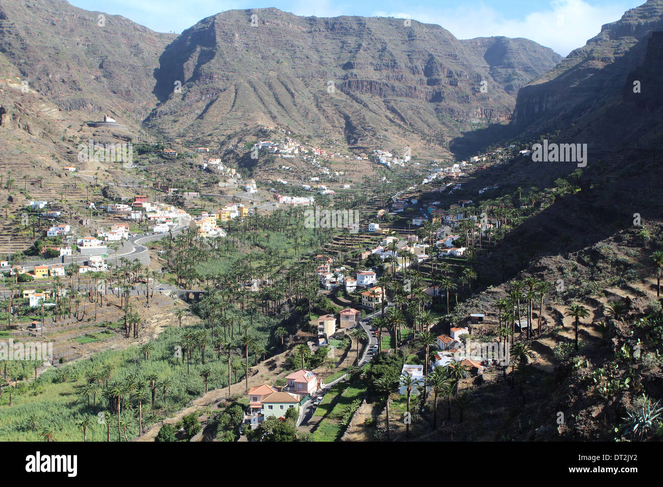 Valle Gran Rey La Gomera upper pard of valley Stock Photo Alamy