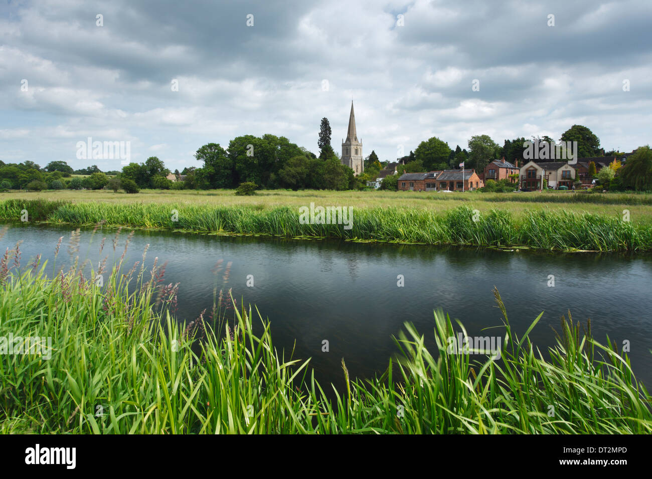 River Nene at Denford. Nene Valley. Northamptonshire. England. UK Stock
