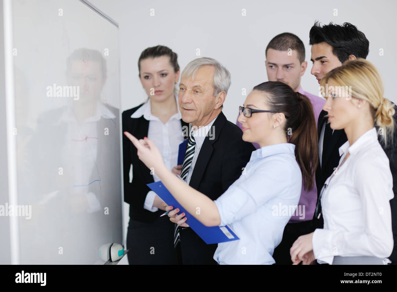 Senior business man giving a presentation Stock Photo - Alamy