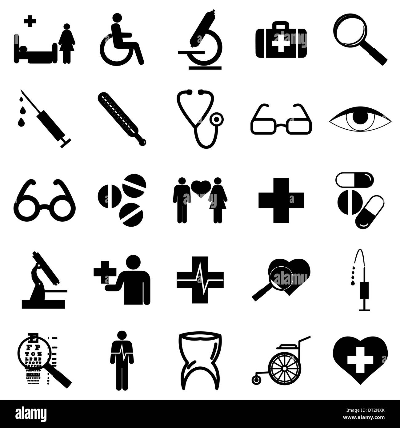 Collection flat icons. Medicine symbols Stock Photo Alamy