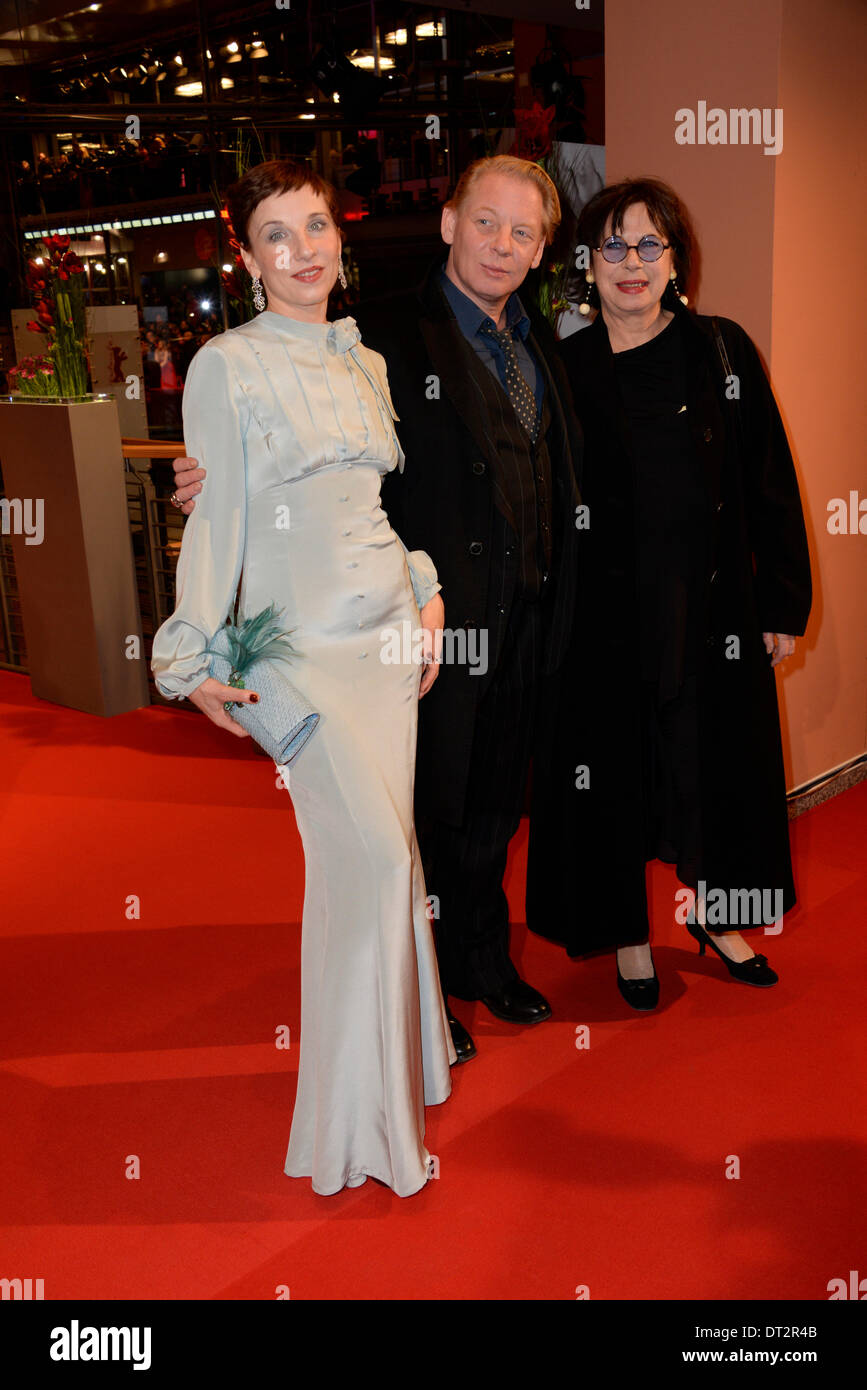 Meret Becker, Ben Becker and Monika Hansen attending the 'The Grand Budapest Hotel' premiere at the 64th Berlin International Film Festival / Berlinale 2014 on February 6, 2014 in Berlin, Germany. Stock Photo