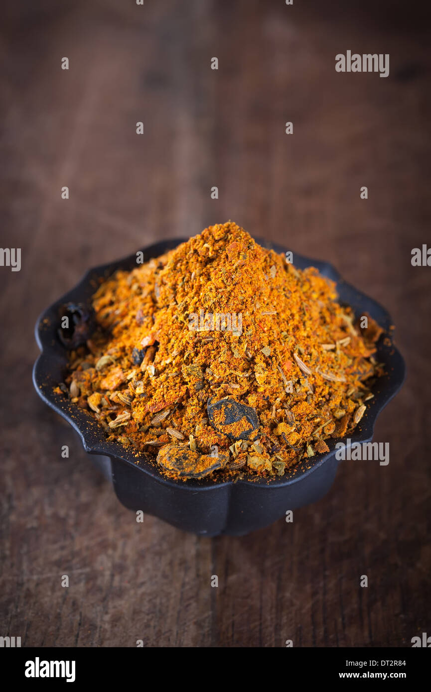 Traditional mix of herbs and spices for the Asian pilaf Stock Photo