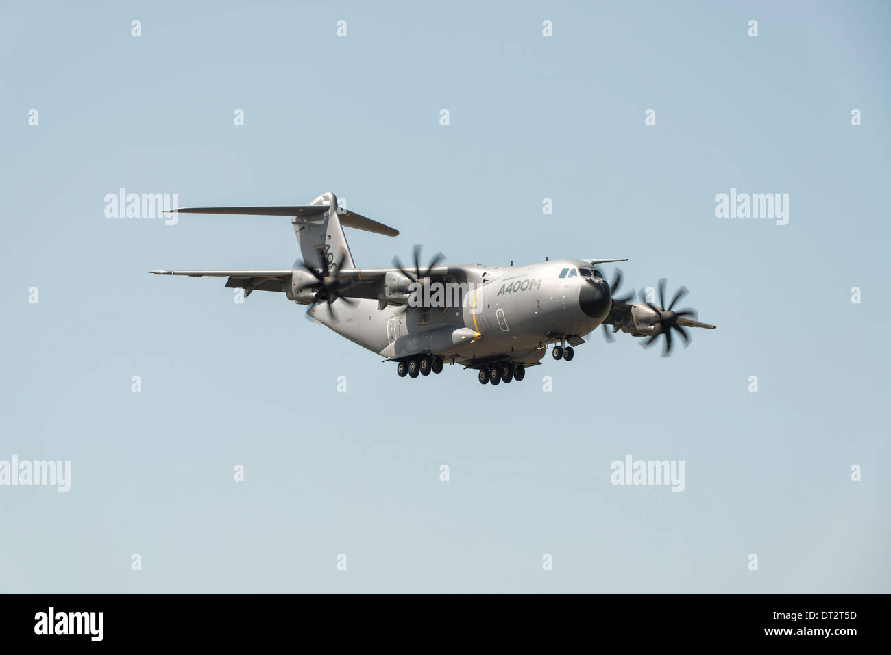 Airbus A400M Atlas, Europe's new turboprop powered military transport aircraft, displays at the 2013 RIAT Stock Photo