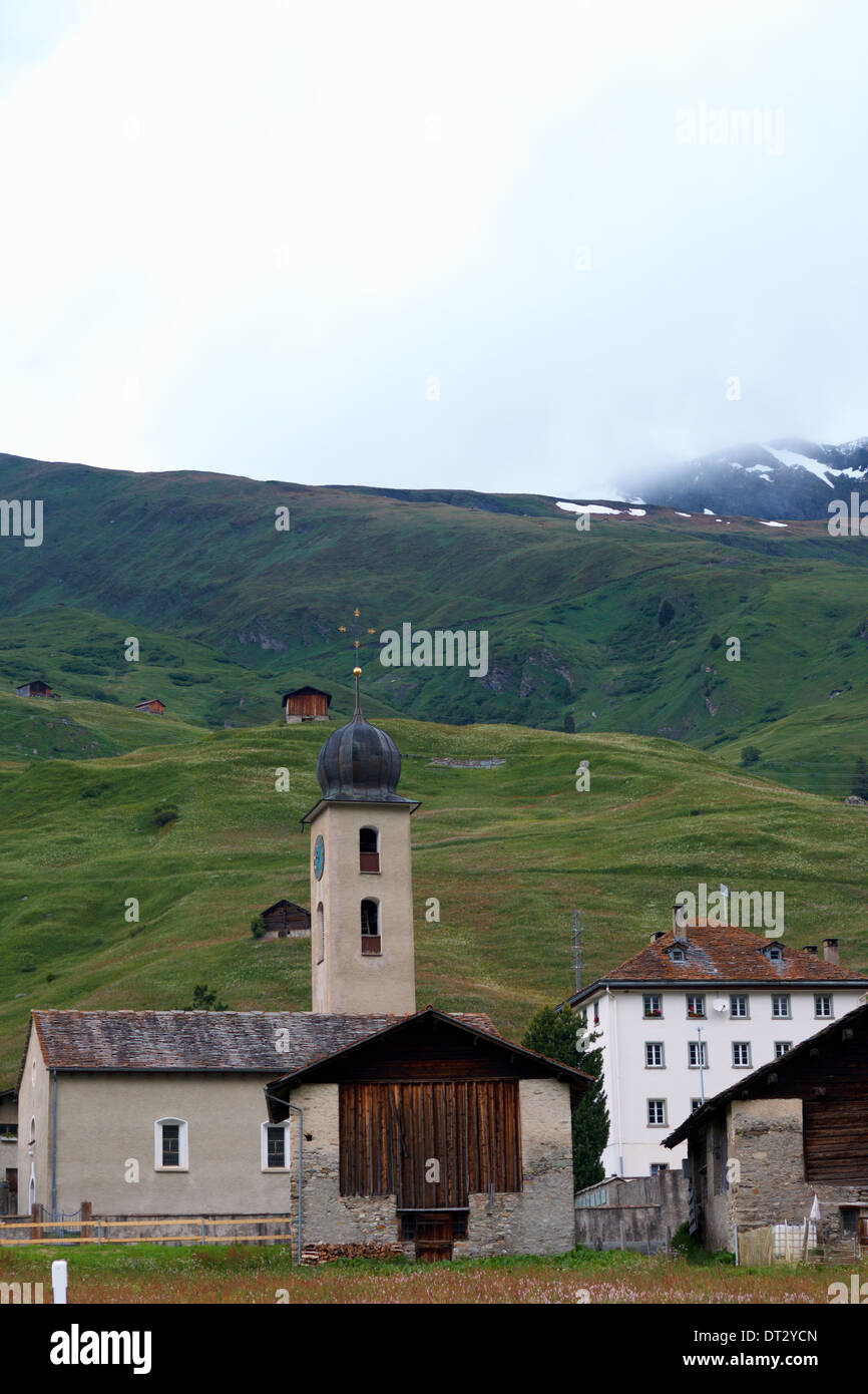 the oldest church in the Swiss Alps Stock Photo - Alamy