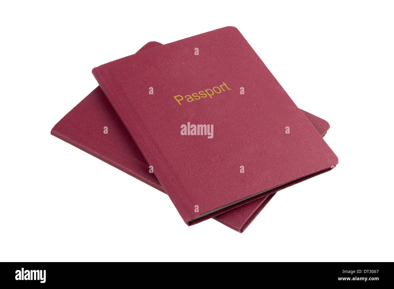 Two red Passports isolated on white background Stock Photo Alamy