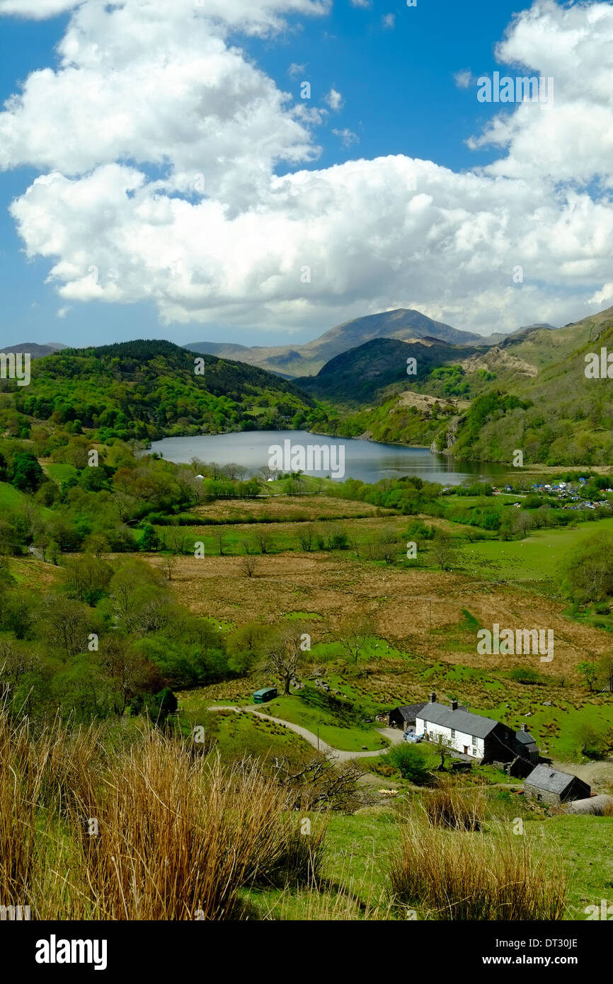 View over Nant Gwynant, Snowdonia National Park, North Wales Stock Photo
