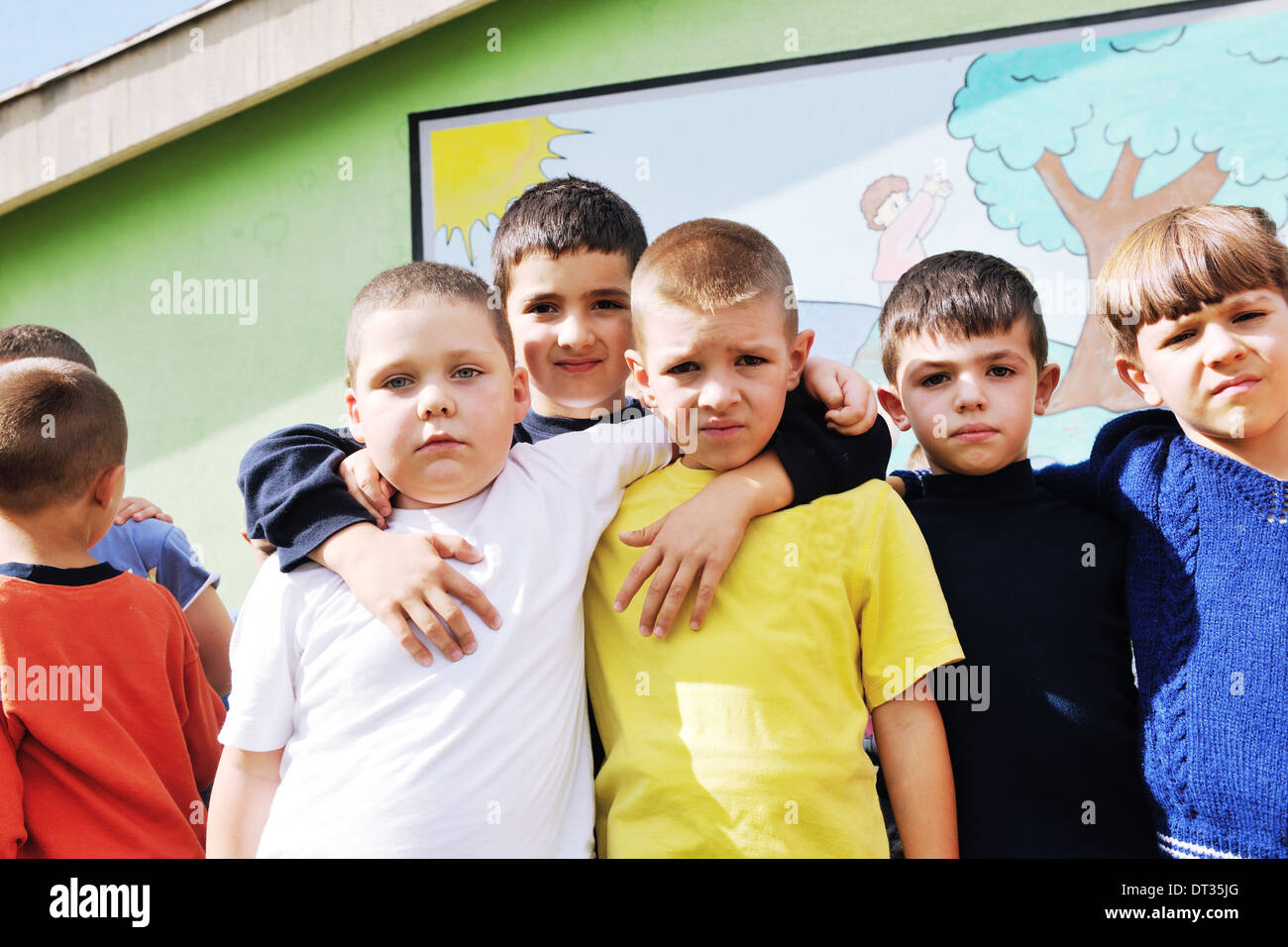 preschool kids outdoor have fun Stock Photo - Alamy