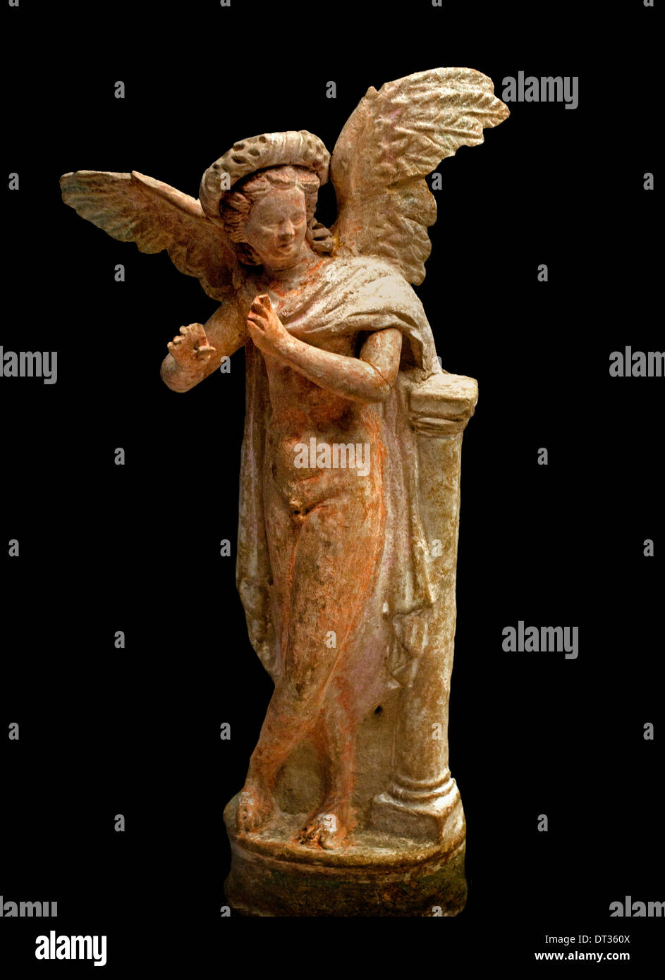 Toy of Eros (the love god playing instruments held once a fleet in the hands 100=50 BC Greek roman Stock Photo