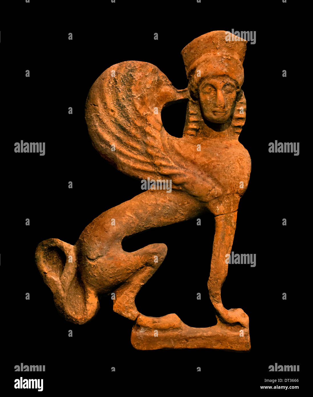 Lion female winged mythical creature 540- 470 BC Greek Greece Stock Photo