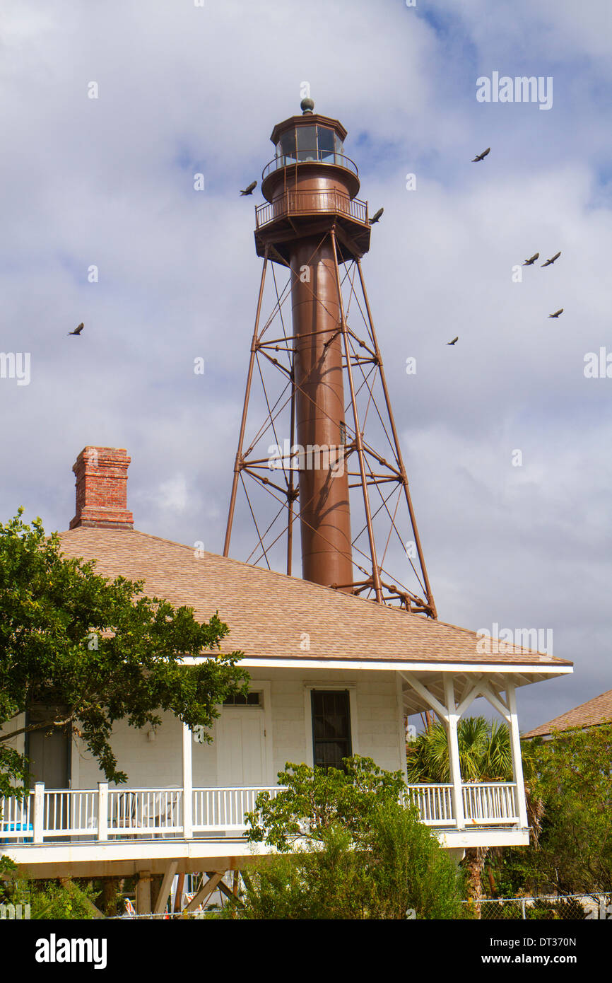 Florida Sanibel Barrier Island,Gulf of Mexico,Lighthouse Beach Park,visitors travel traveling tour tourist tourism landmark landmarks,culture cultural Stock Photo