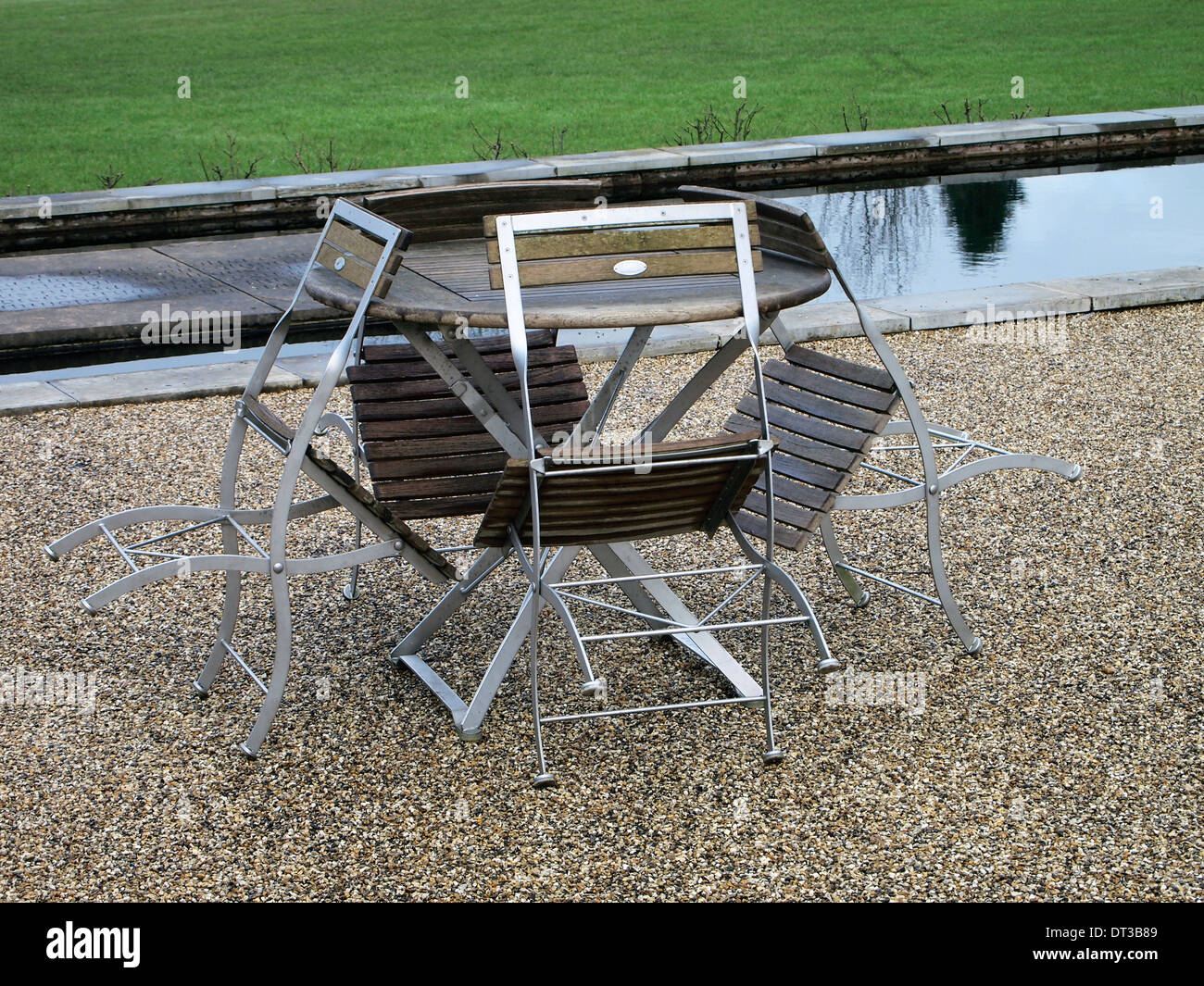 Picnic Table And Chairs Optimistically Placed Outside A Cafe