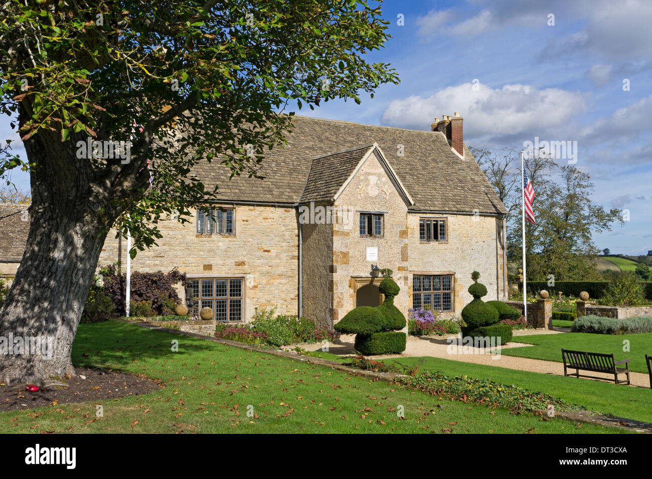 Sulgrave Manor, an English historic house built and lived in by the