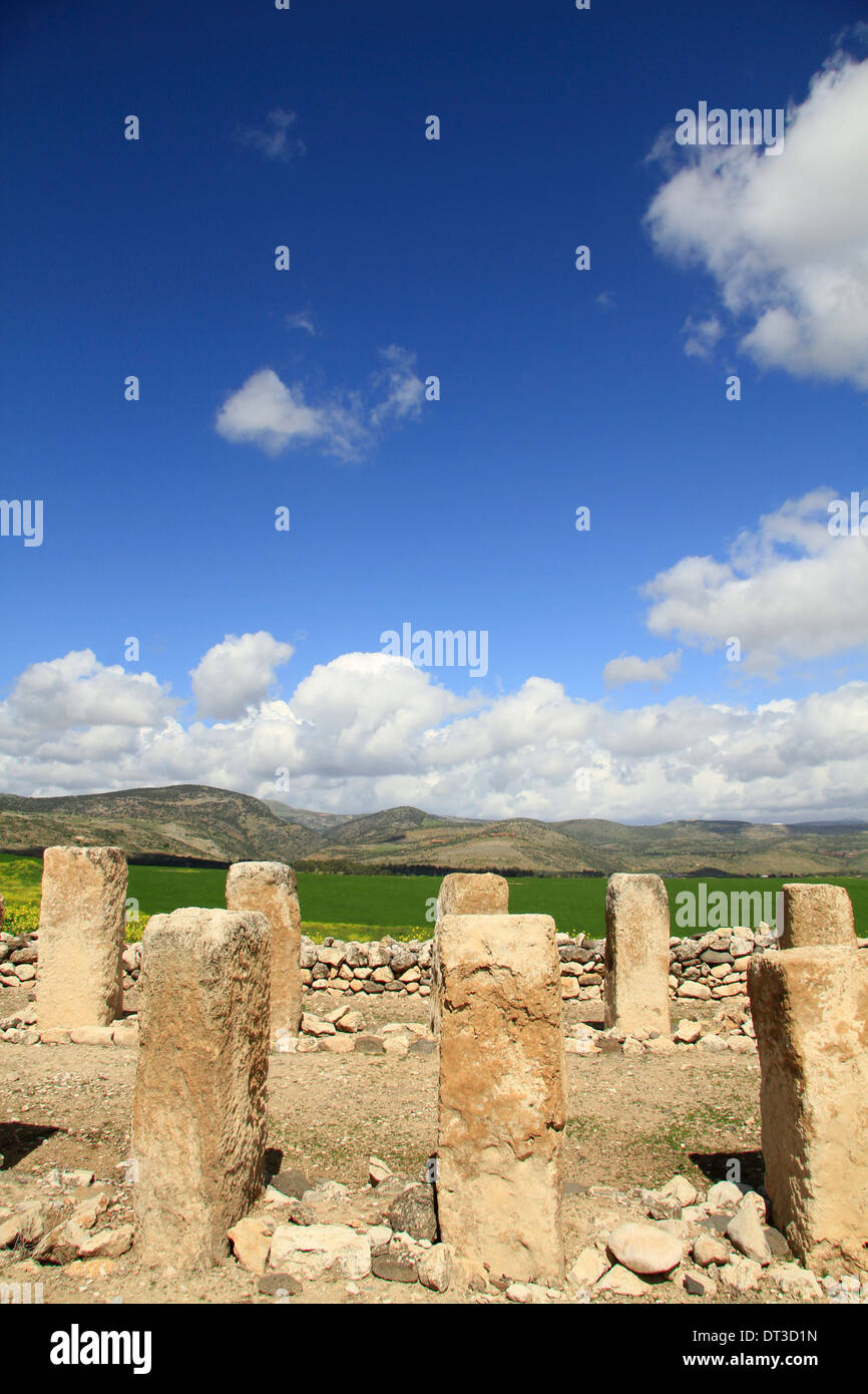 The storehouse from the Israelite period in Tel Hazor Stock Photo