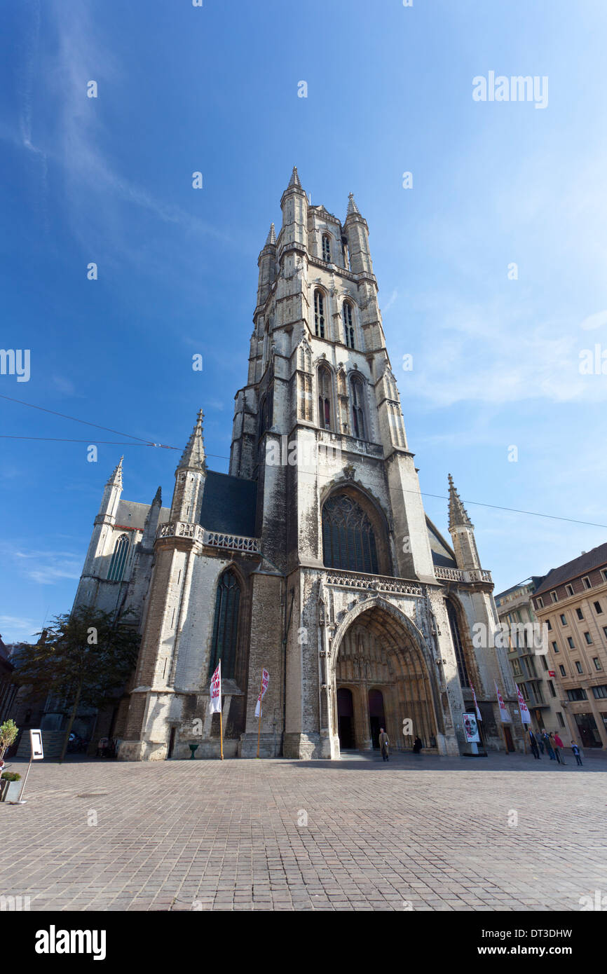 Saint Bavo's Cathedral in Ghent, Belgium. Stock Photo