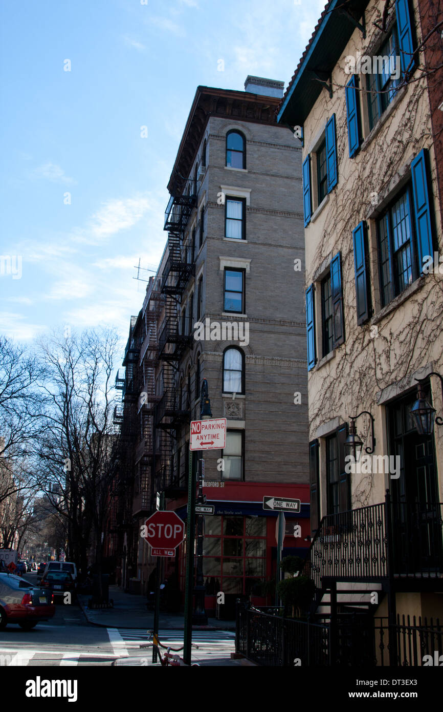 View of the exterior of the apartment building used in the TV show 'Friends' Stock Photo