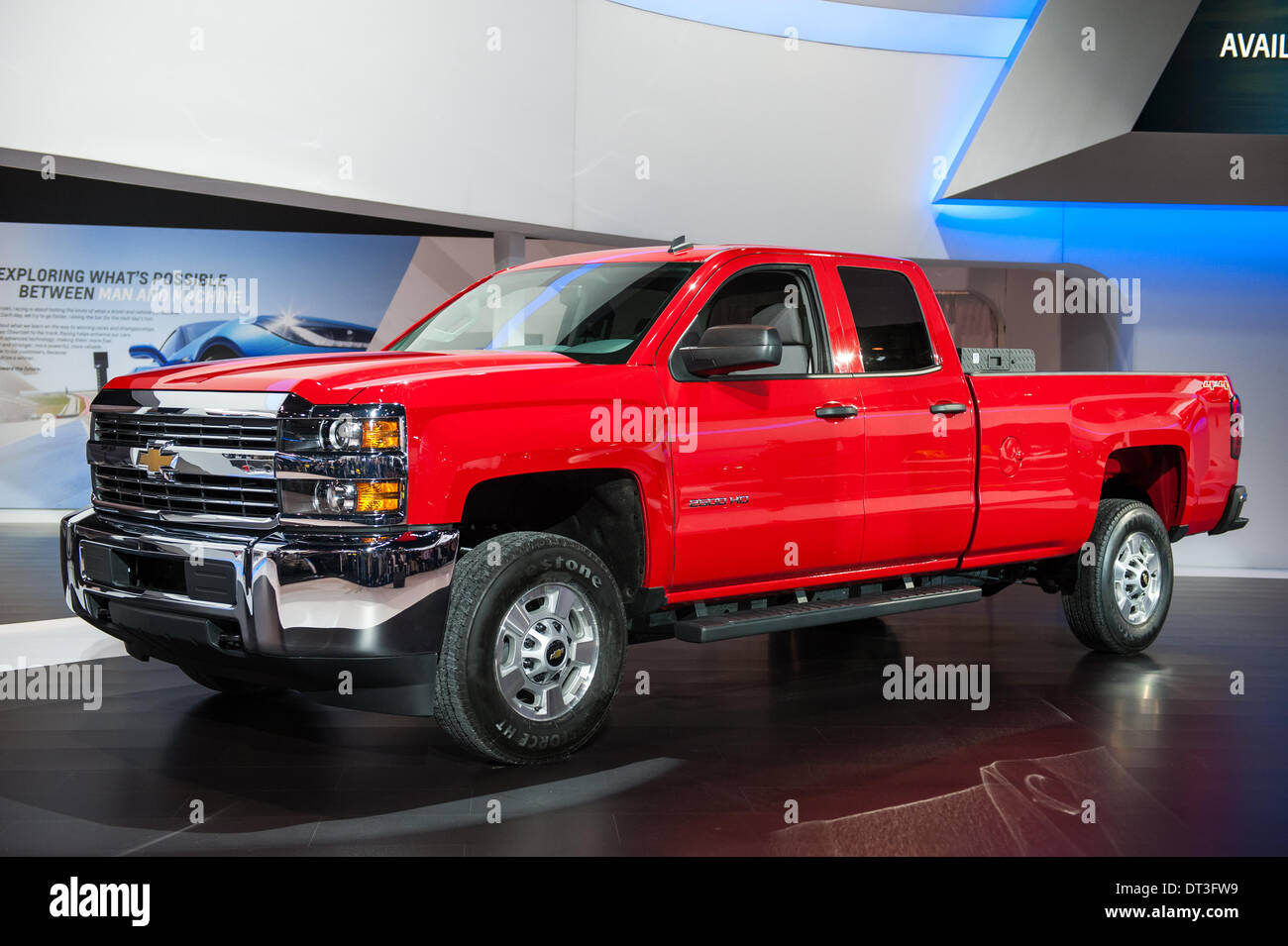 Chicago, USA. 6th Feb, 2014. The 2014 Chevy Silverado HD on display at the 2014 Chicago Auto Show on February 6, 2014. Credit: Max Herman / Alamy Live News Stock Photo