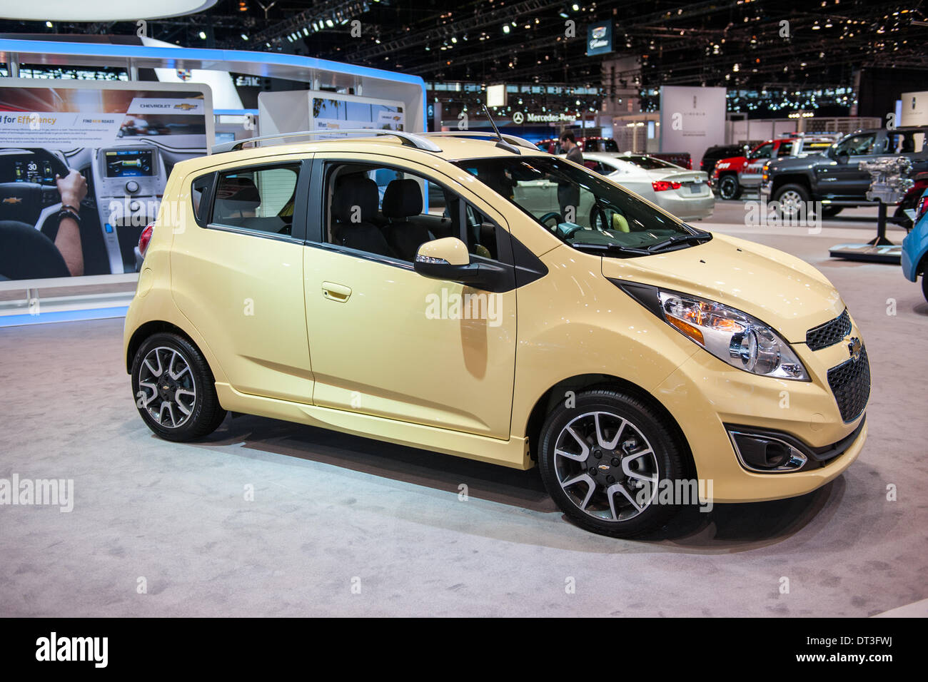 Chicago, USA. 6th Feb, 2014. The Chevy Spark EV on display at the 2014 Chicago Auto Show on February 6, 2014. Credit: Max Herman / Alamy Live News Stock Photo