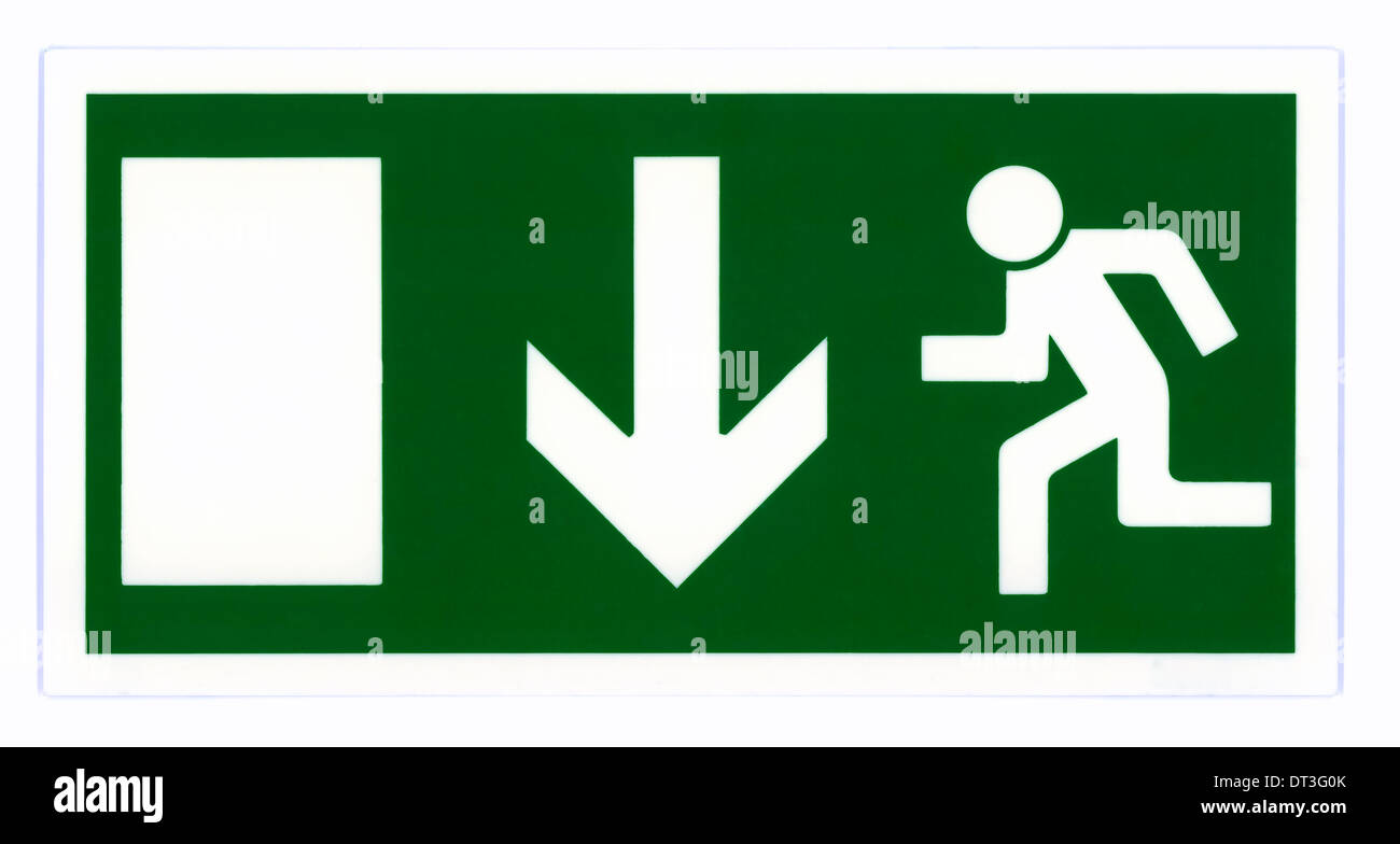 Emergency exit sign Stock Photo Alamy