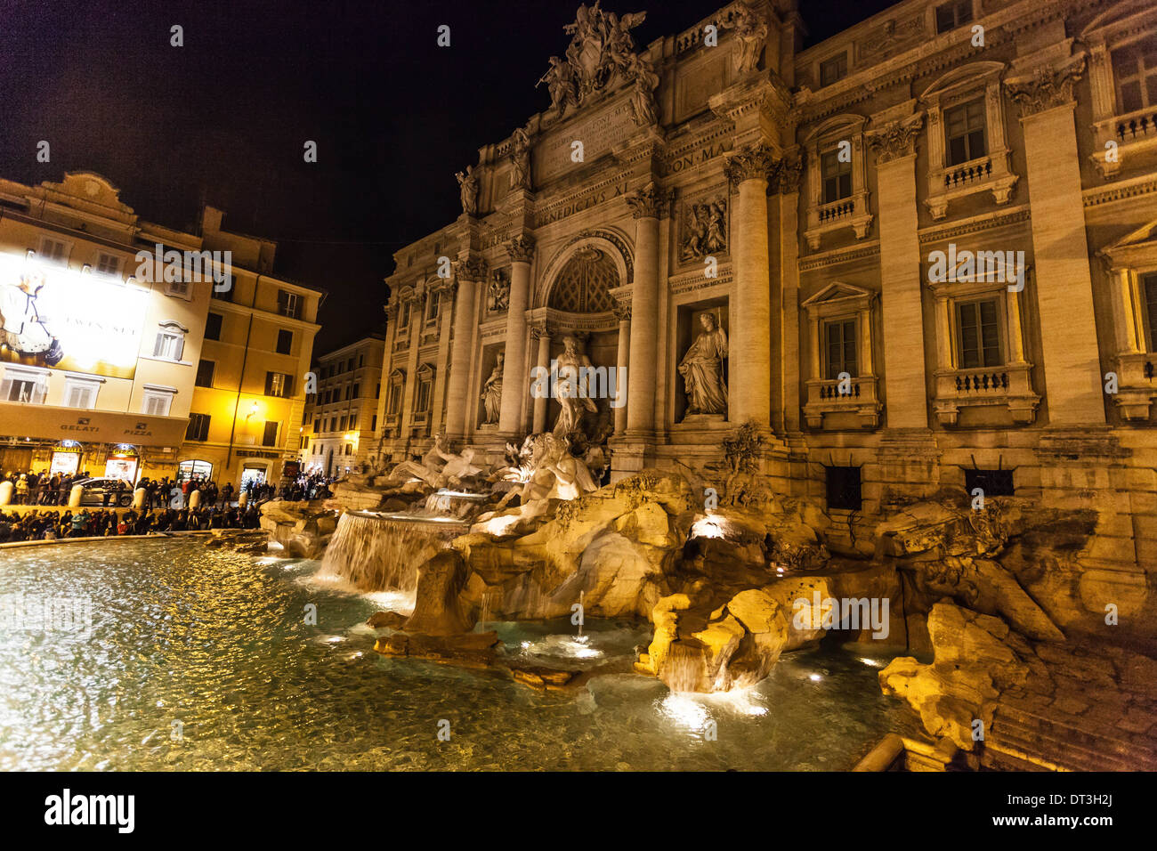 Fontana Di Trevi at night, Rome, Italy. Stock Photo