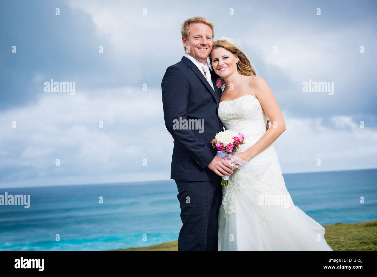 Wedding Couple, Happy romantic bride and groom in love Stock Photo - Alamy